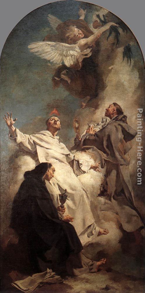 Three Dominican Saints painting - Giovanni Battista Piazzetta Three Dominican Saints art painting